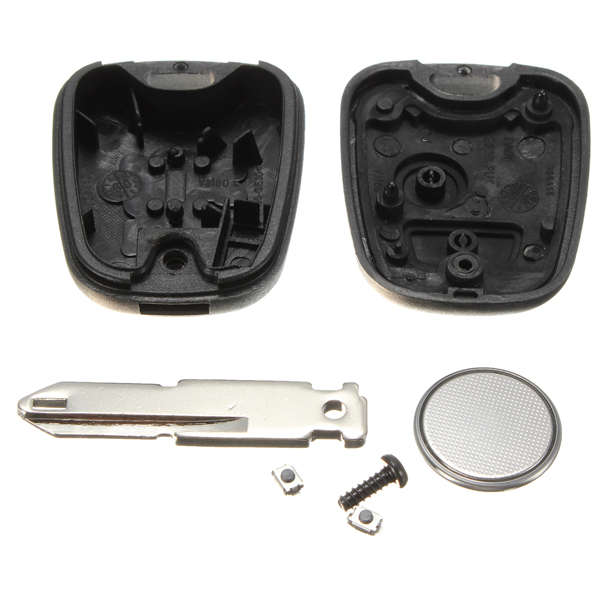 2 Button Remote Key Case Shell Switch Repair Kit For Peugeot 206