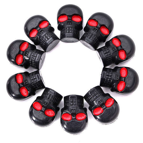 2 Pcs Skull License Plate Screw Bolt