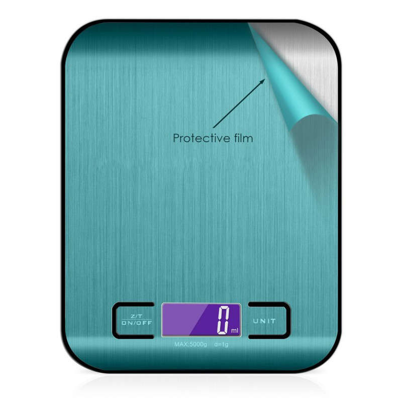 22 LB / 10000g Electronic Kitchen Scale Digital Food Scale Stain (Color white and silver Weight 5KG)