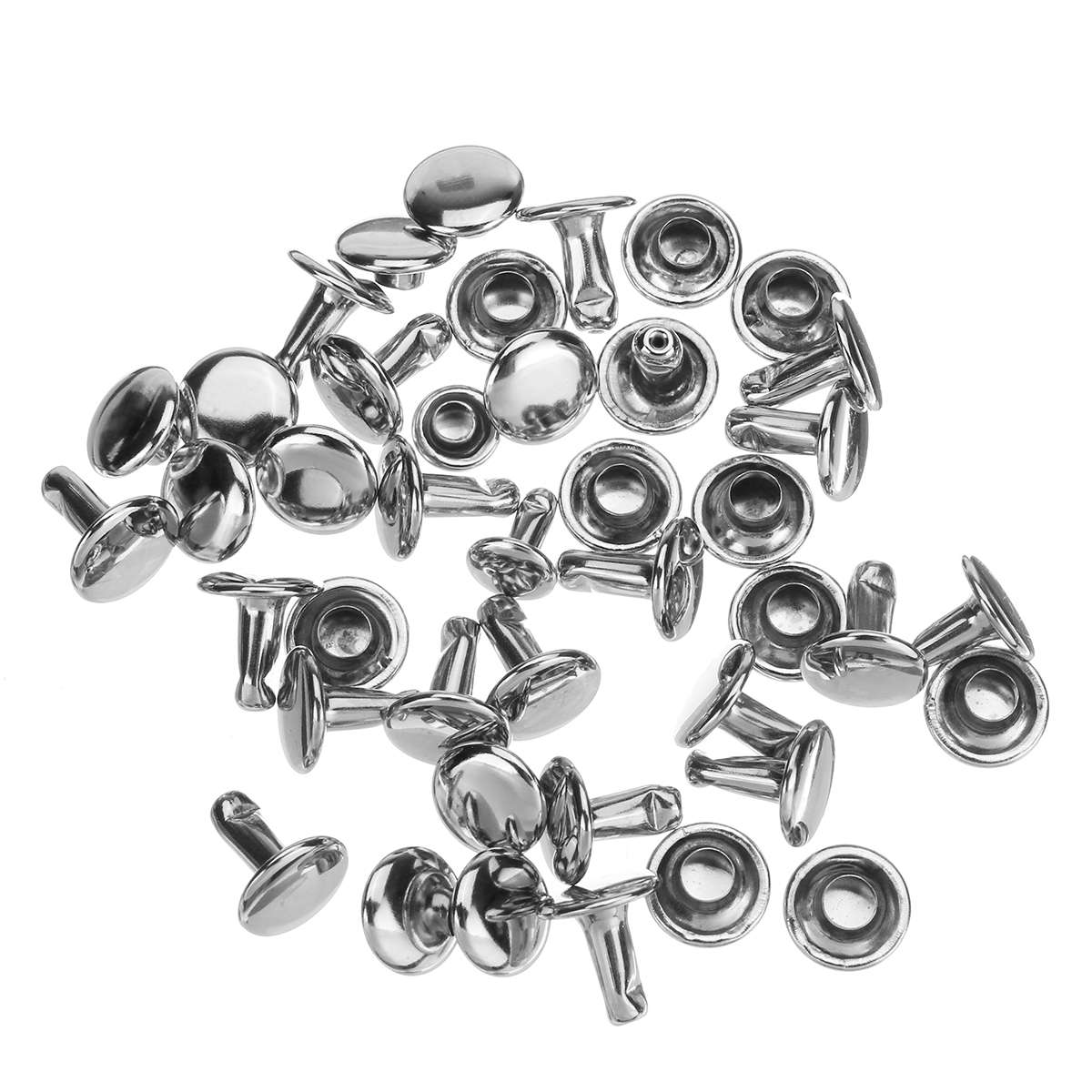 120Pcs Double Cap Rivets Tool Kit Metal Studs Hat Bag Leather Clothes Cr
