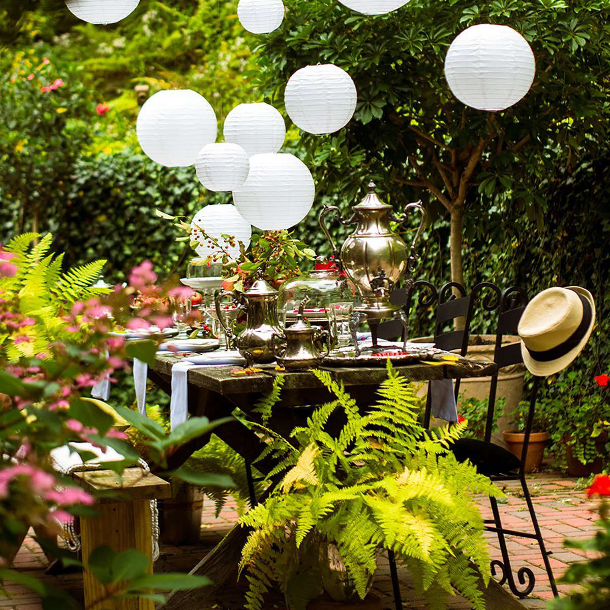 20PCS 4-12" White Paper Lanterns Round Chinese Hanging Ball Lamp Cover for