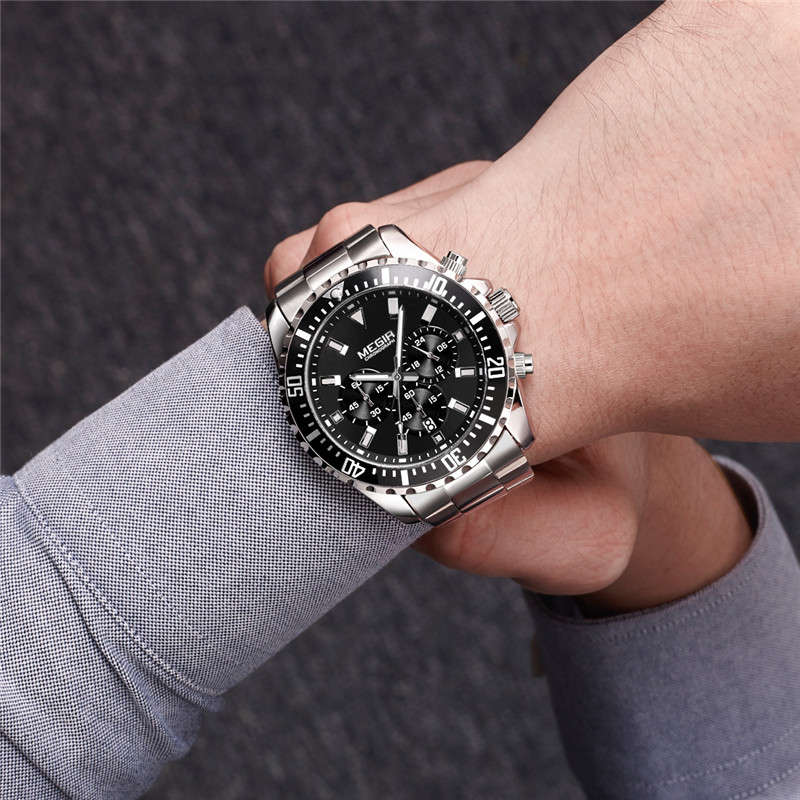 MEGIR 2064 Men Watch Luxury Multifunction Chronograph Casual Male Quartz Wrist Watch