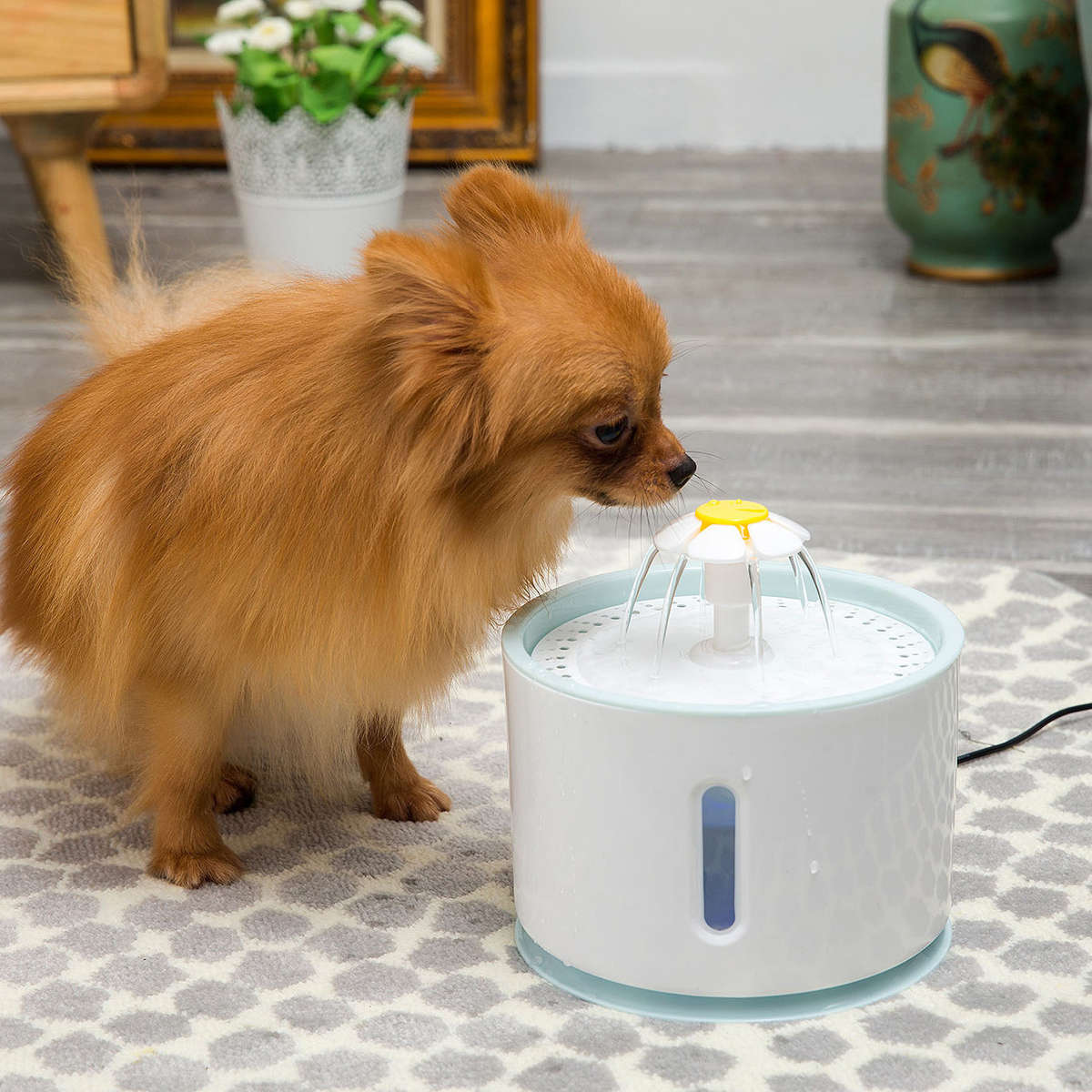 2.4L LED Automatic Electric Pet Water Fountain Electric Filter Mute Wate