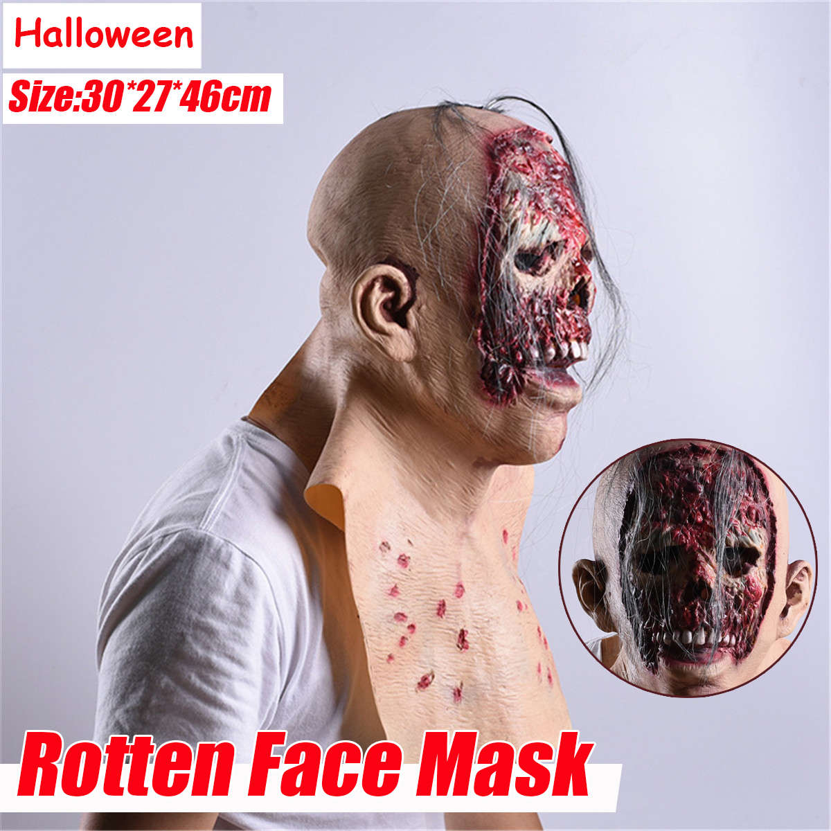 Cosplay Realistic Scary Mask Demon for Adult Man Woman Horror Cosplay Props Evil Masks