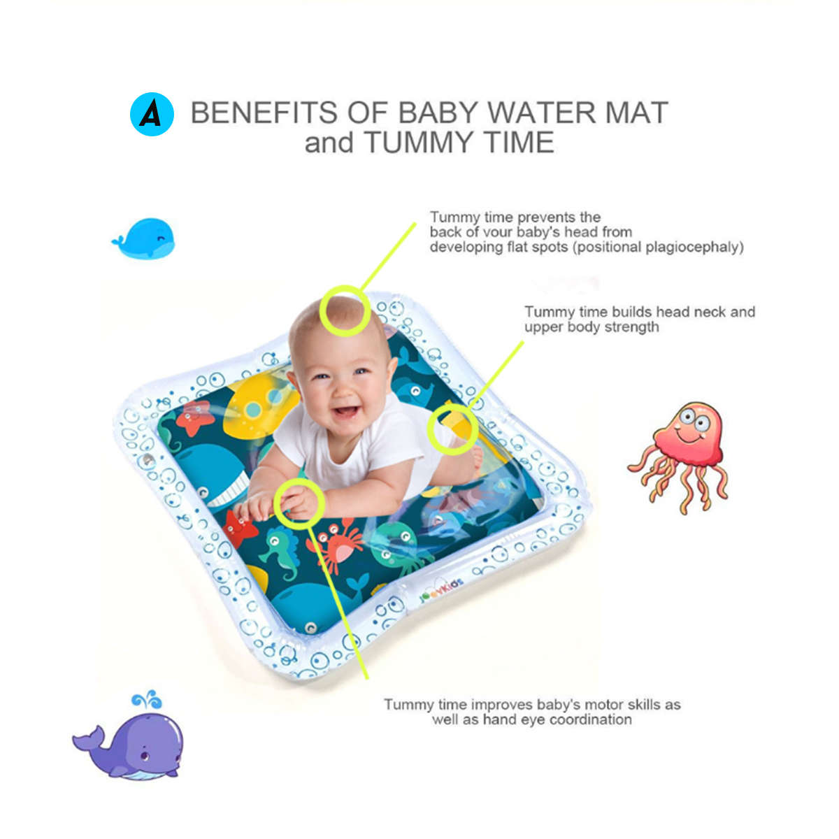 New Inflatable Toys Water Play Mat Infants Baby Toddlers Perfect Fun Tummy Time