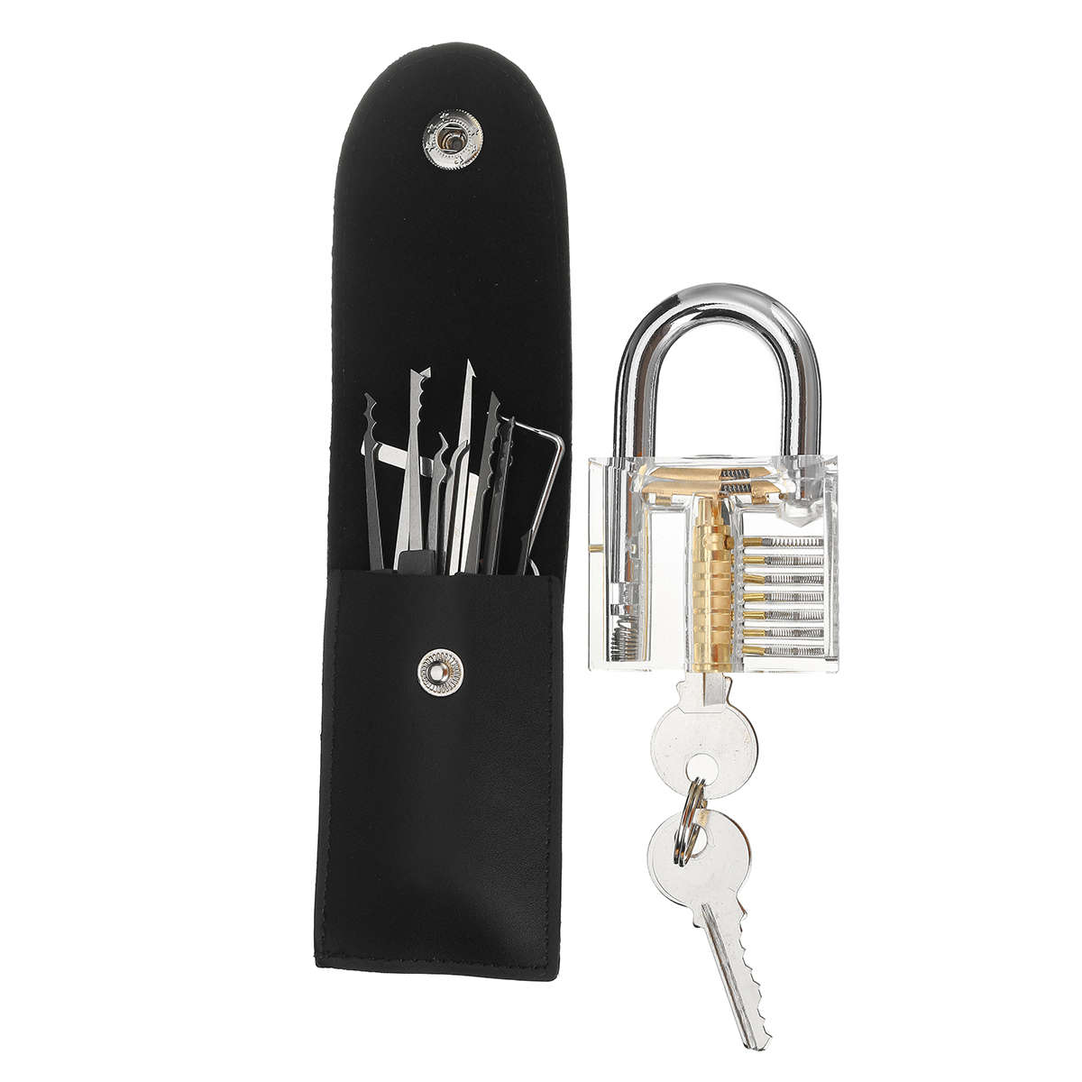 Unlocking Lock Pick Set Key Extractor Transparent Practice Padlock Tools