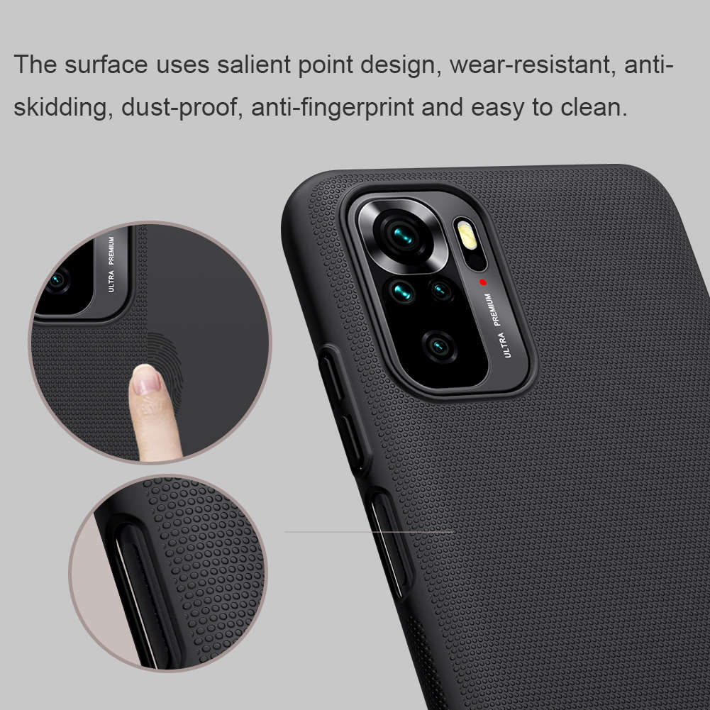 Nillkin for Xiaomi Redmi Note 10 Case Matte Anti-Fingerprint Anti-Scratch Shockproof Hard PC Protect