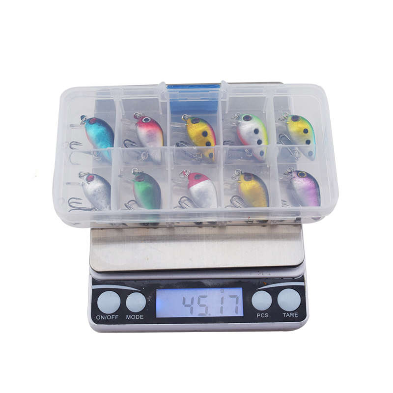 ZANLURE 10pcs/set 3cm 1.5g Mini Crankbait Fishing Lure Shallow Water Wobbler Hard Bait Crank Bait