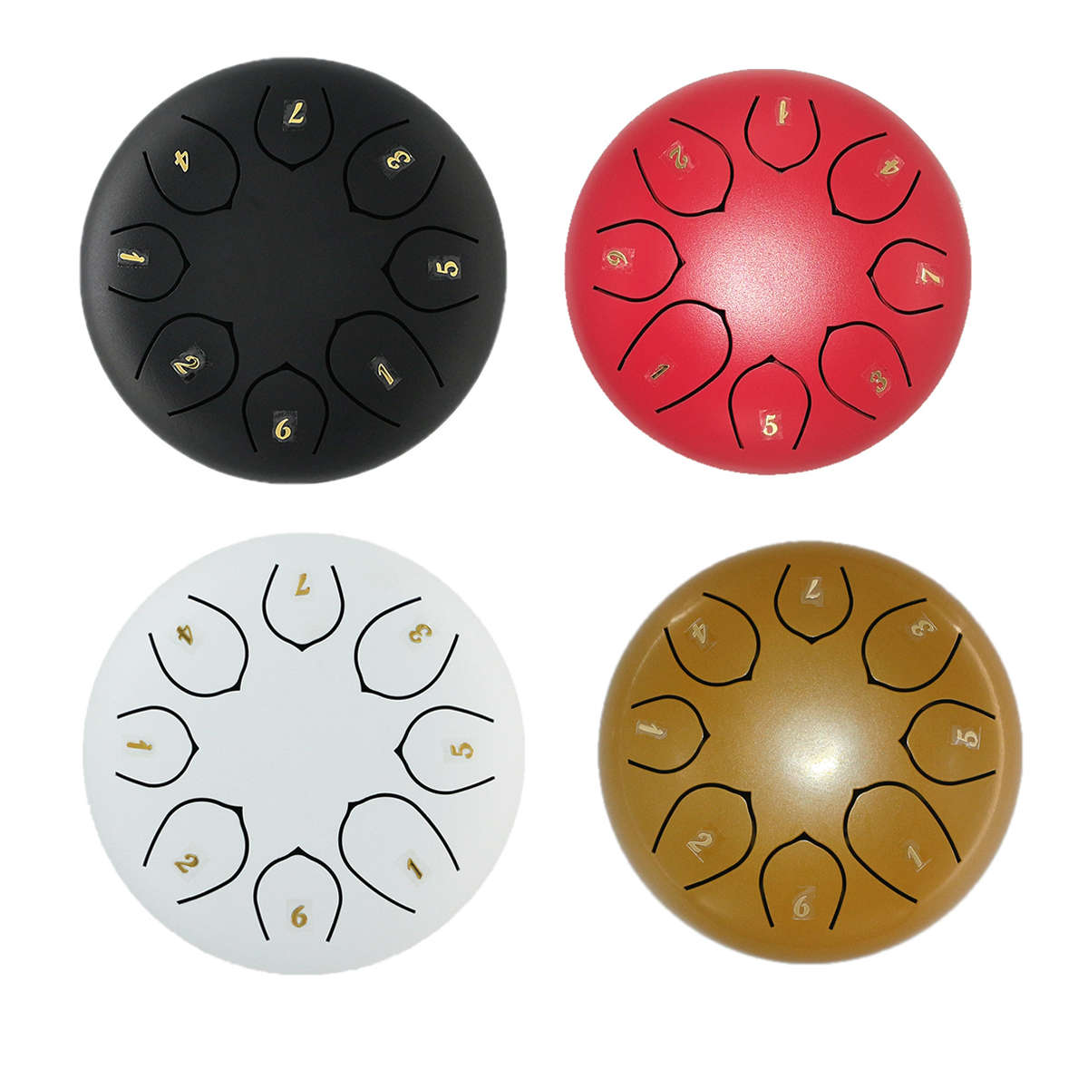 6'' Steel Tongue Drum Handpan Hand Drums Major 8 Notes Tankdrum + Mallets