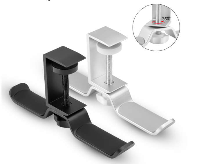Universal Metal Dual Headphone Holder Head-mounted Earphone Bracket Hook