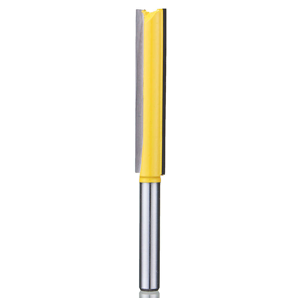 Drillpro 1/4 Inch Shank Extra Long Straight Router Bit Trimming Blade