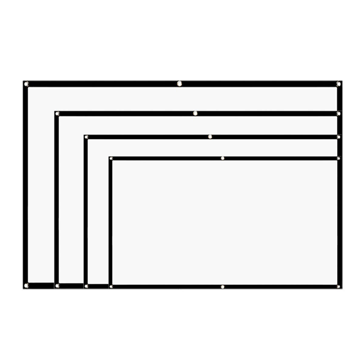 60/100/120/150 inch 16:9 Foldable Portable Projector Screen Cloth Meeting Presentatio