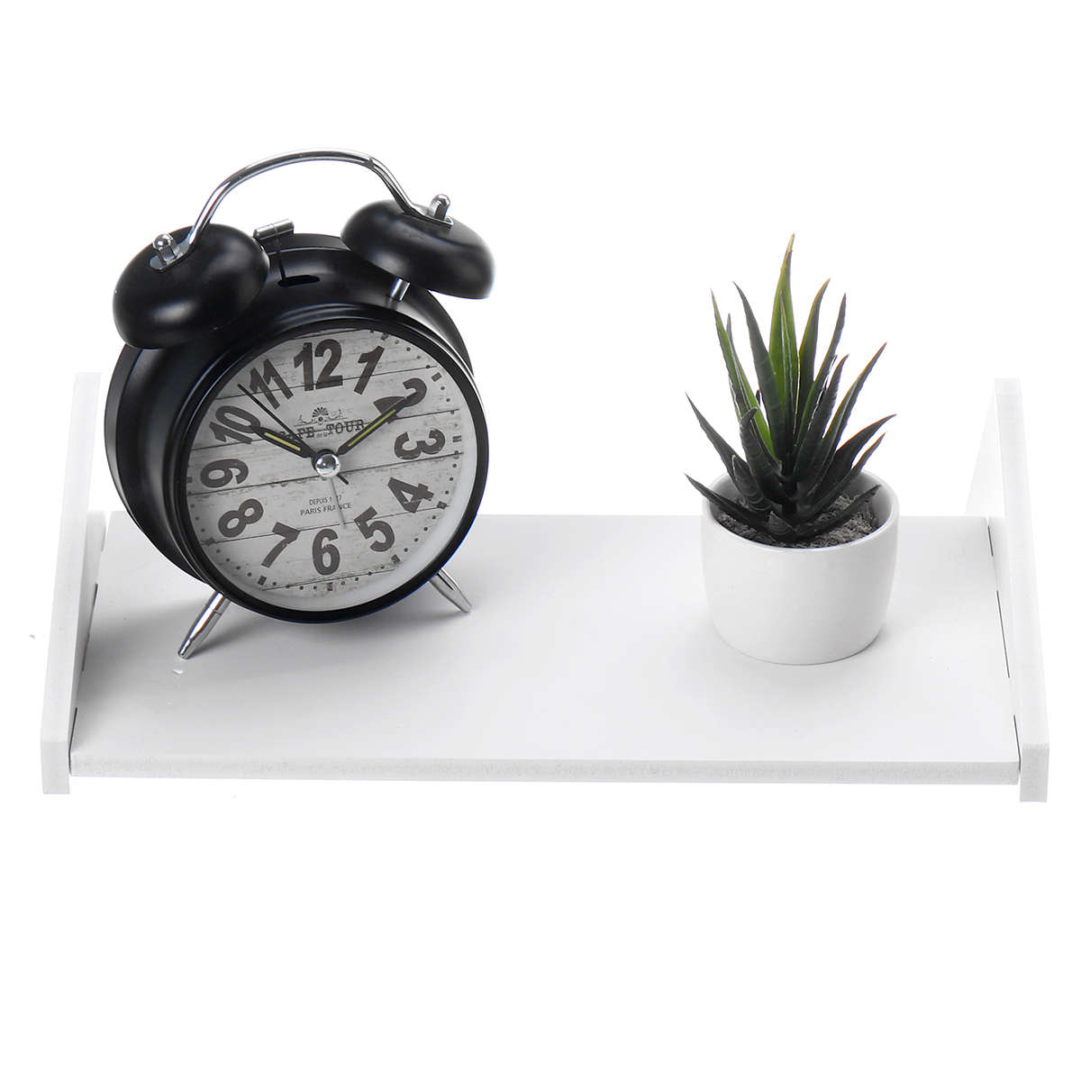 1 Piece Wall-mounted Storage Shelf Rack Punch Free Wall Hanging Bookshelf Home Decoratio...-(Size S)