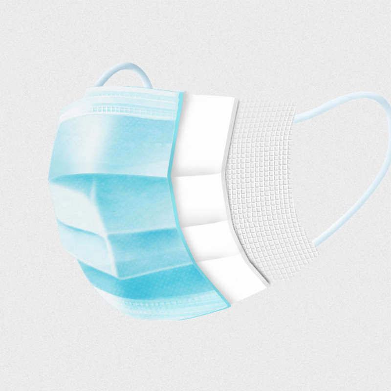 50Pcs Disposable Face Mask Thick 3-Ply Masks with Comfortable Earloop Anit-dust Germ Protection and