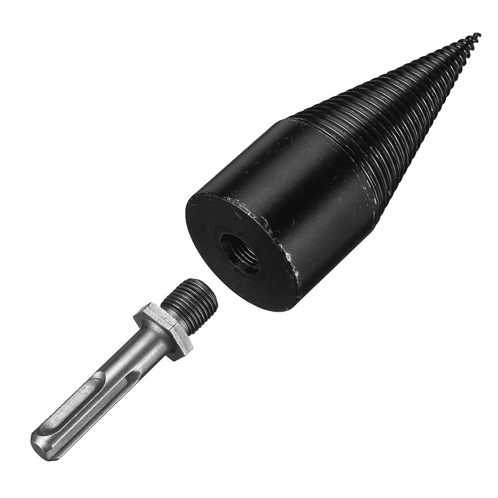 1Pc 42mm HSS Round/Square/Hexagonal Shank Firewood Drill Bit Splitter Wood Split Cone Drill Bit For