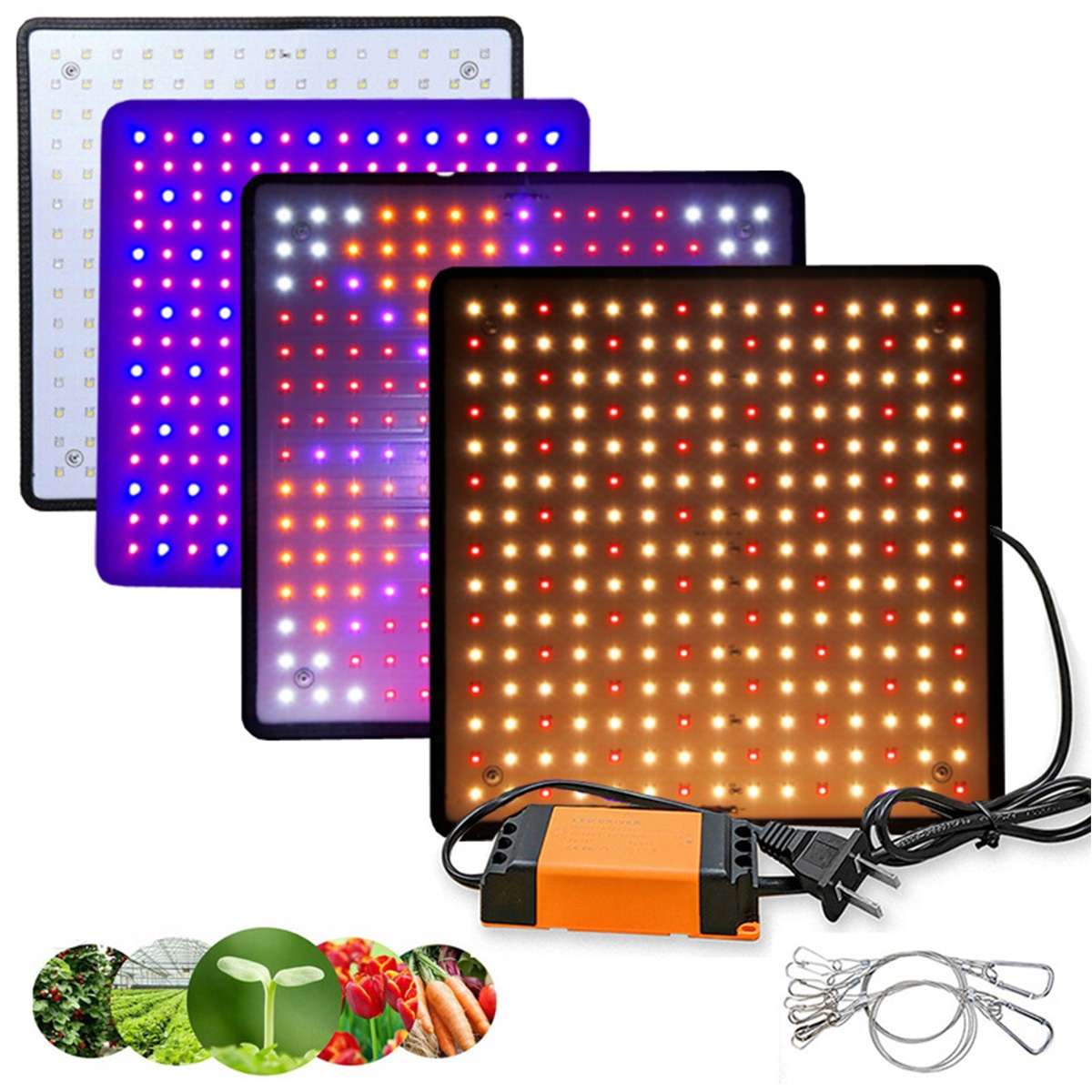 1200W LED Grow Light Bulb Plant Lamp Panel for Indoor Hydroponic Flower Vegetab