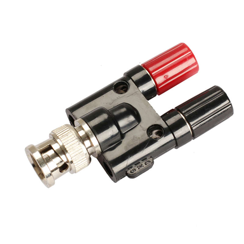 Bnc Male To Dual Binding Posts Banana Connector Plug Test Adapter
