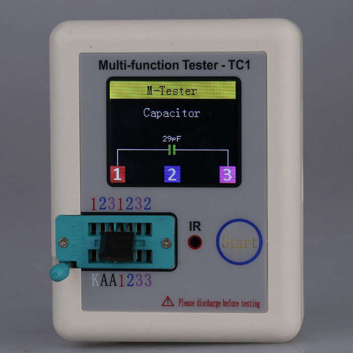 DANIU LCR-TC1  1.8inch Colorful Display Multifunctional TFT Backlight Transistor Tester for Diode Tr