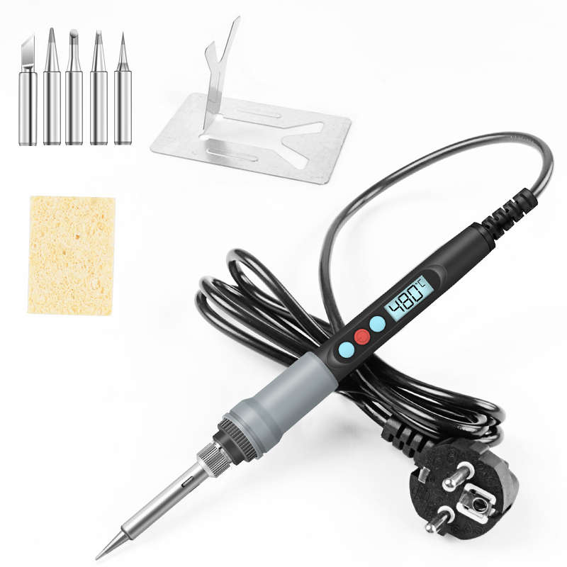 HANDSKIT SI929 90W Digital Adjustable Temperature Electric Soldering Iron Kit f