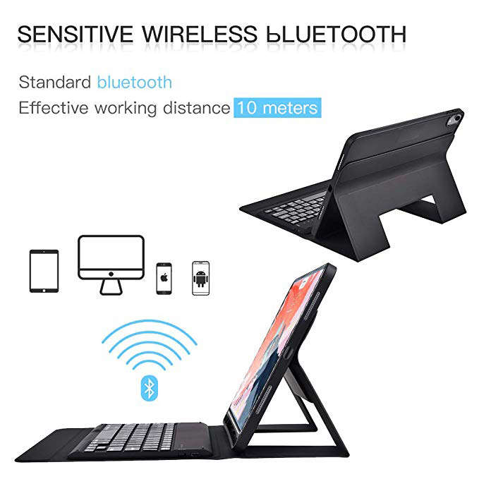 Bakeey 2 in 1 Multi-Functional Flip Foldable Smart Awake Sleep Wireles