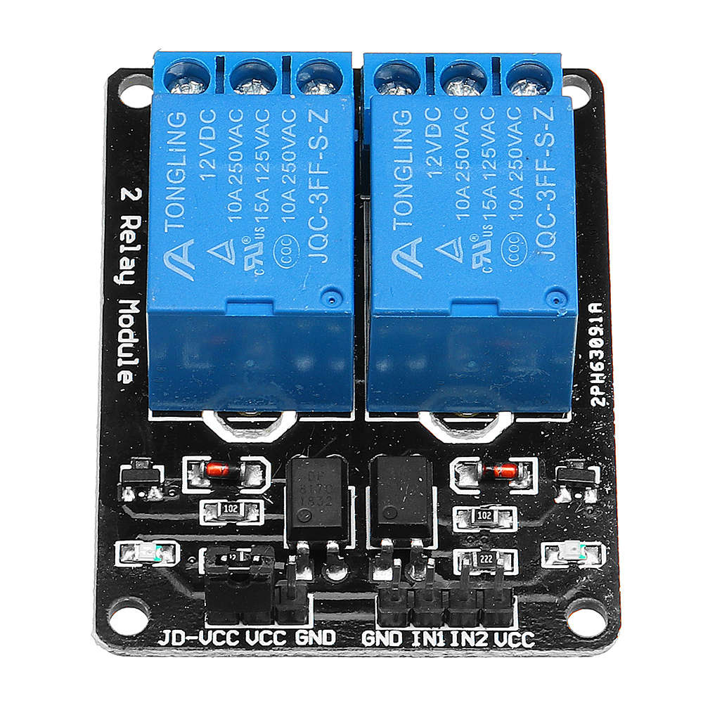 10pcs 2 Channel Relay Module 12V with Optical Coupler Protection Relay Extended Board