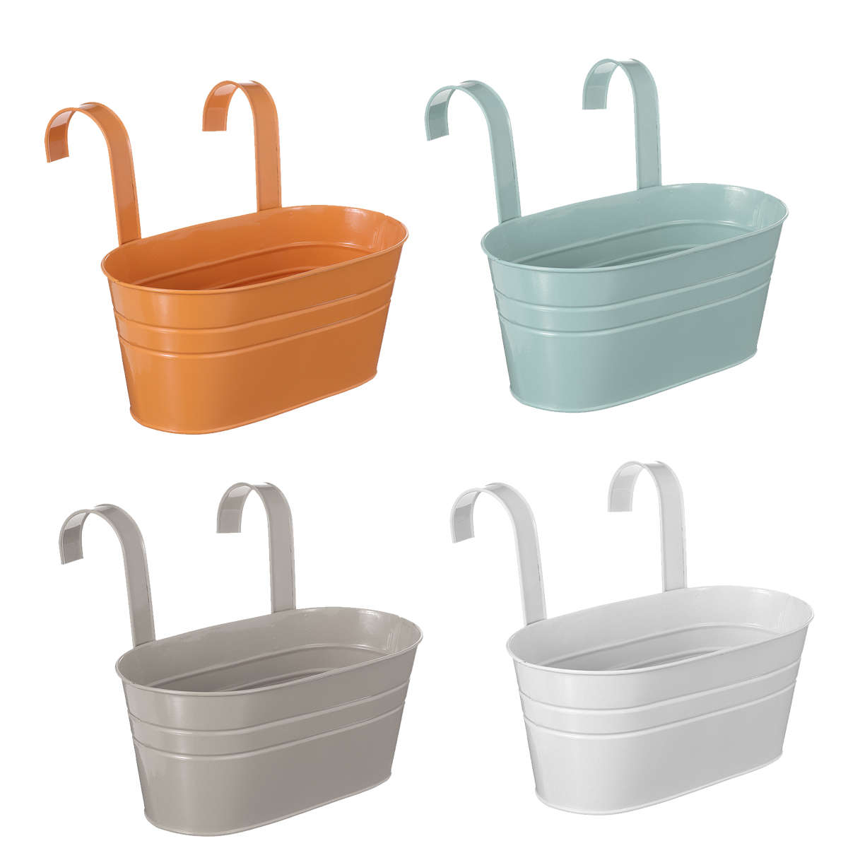 Hanging Plant Iron Balcony Flower Pot Railing Fence Outdoor Garden Home Decor