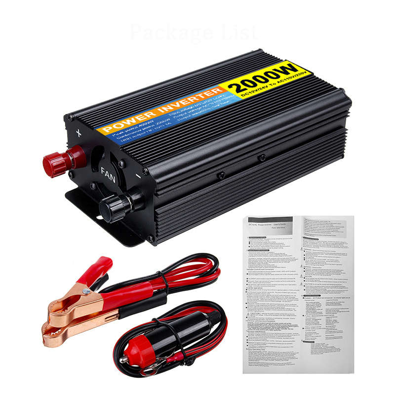 2000W 12V/24V to 220V Modified Sine Wave Power Inverter Home Converter