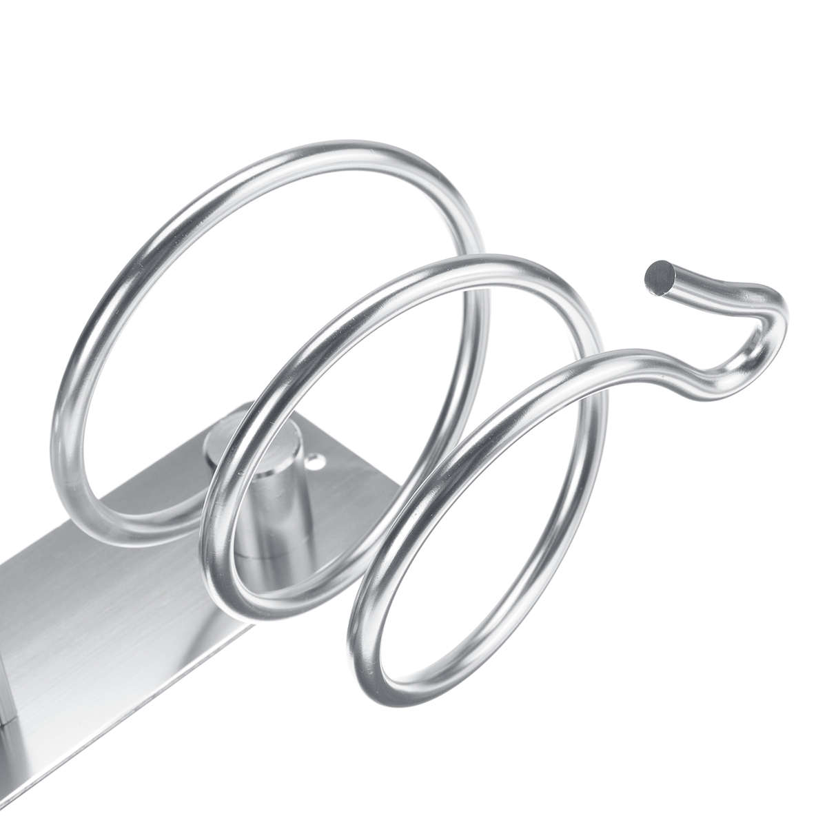 Wall Mounted Hair Dryer Holder Rack Bathroom Hair Straightener Shelf Storage Net (Color1 Black)