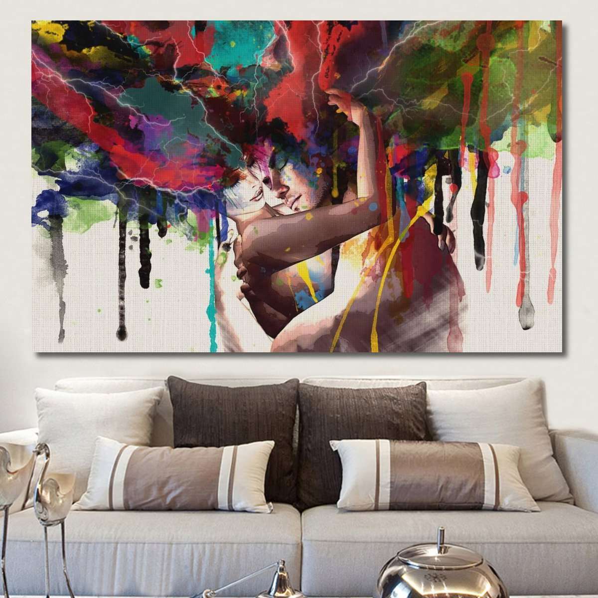 Couple Hugging Canvas Painting Wall Decorative Print Art Pictures Wall H