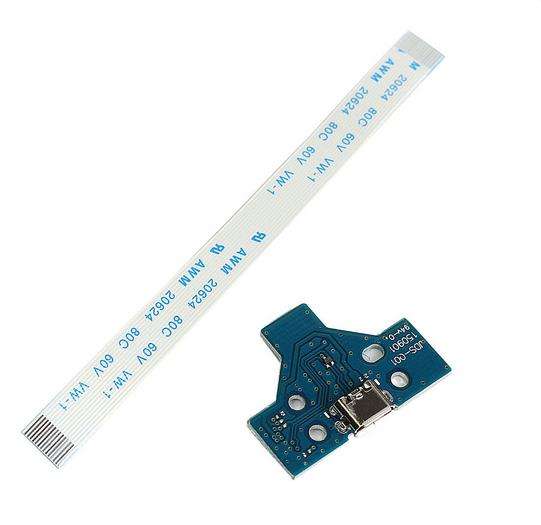 Replacement Parts with 14 Pin Cable USB Charging Port Socket Board JDS-001 for Dualshock 4 for SONY