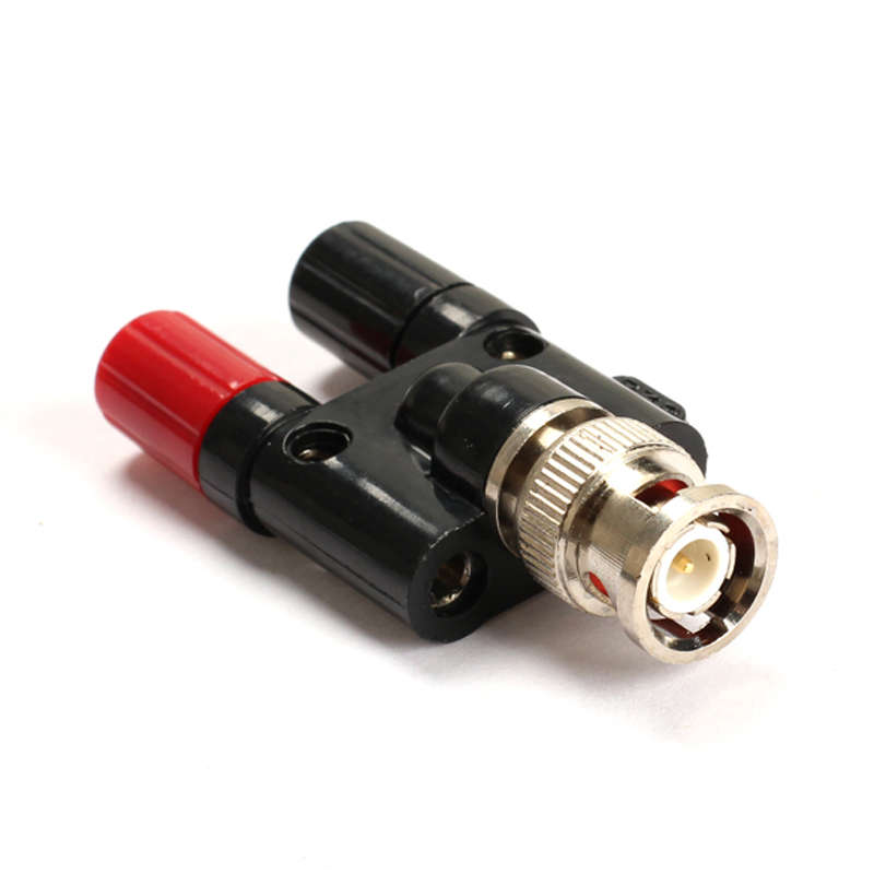 Bnc Male To Dual Binding Posts Banana Connector Plug Test Adapter