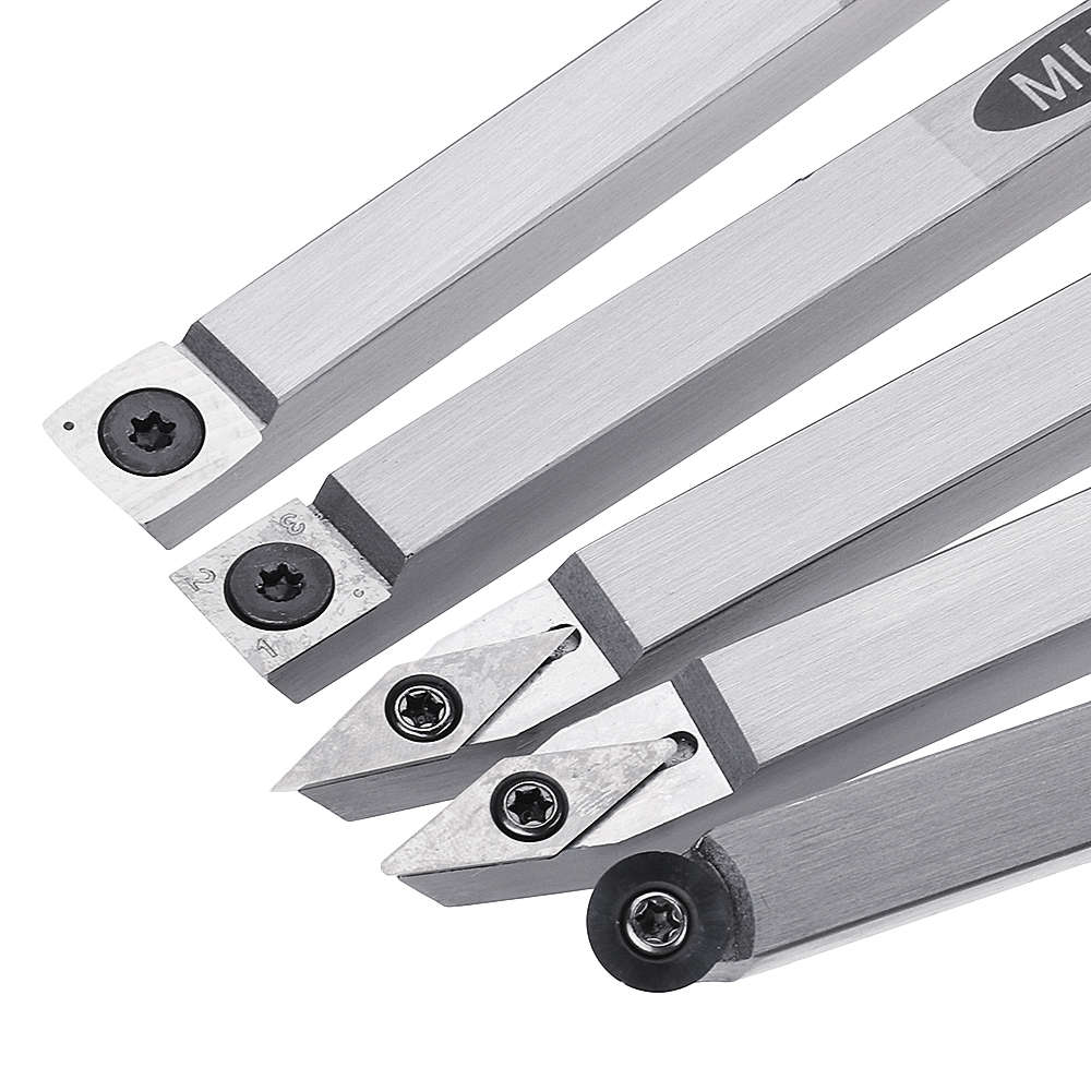 Lathe Wood Turning Tool Carbide Insert Cutter Tools Square Shank with Wood Handle Woodwork (Model D)