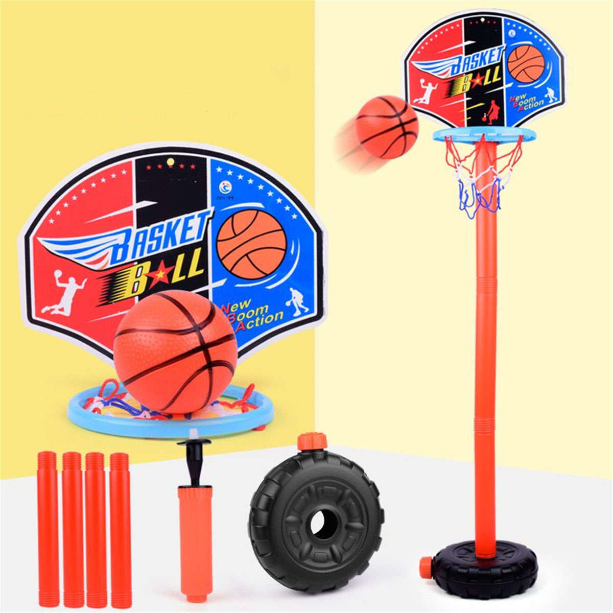 Adjustable Mini Basketball Hoop Stand Outdoor Indoor Sports Games