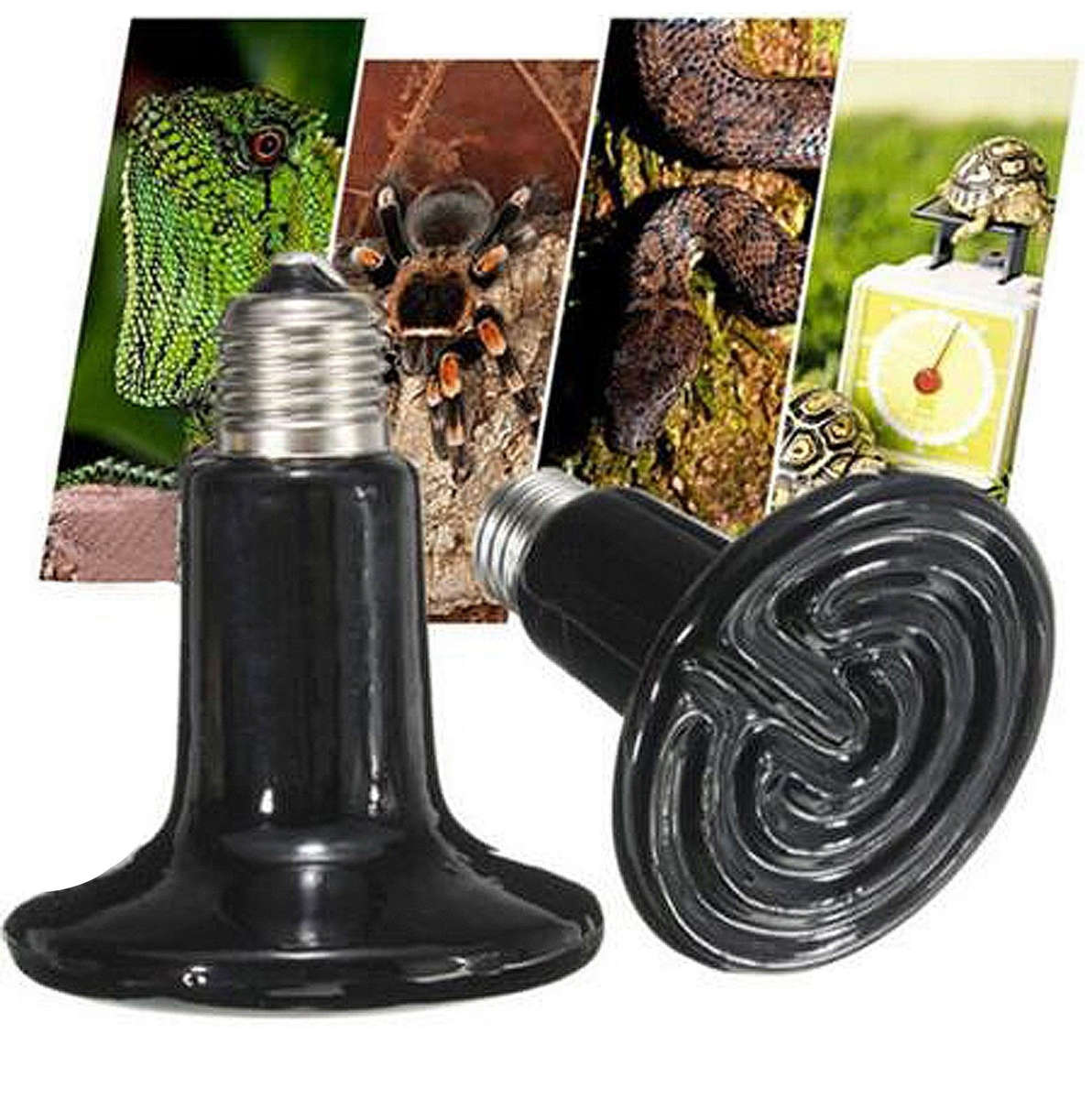 New E27 25/40/50/60/75/100/150W Ceramic Infrared Light Heat Emitter Lamp Reptile