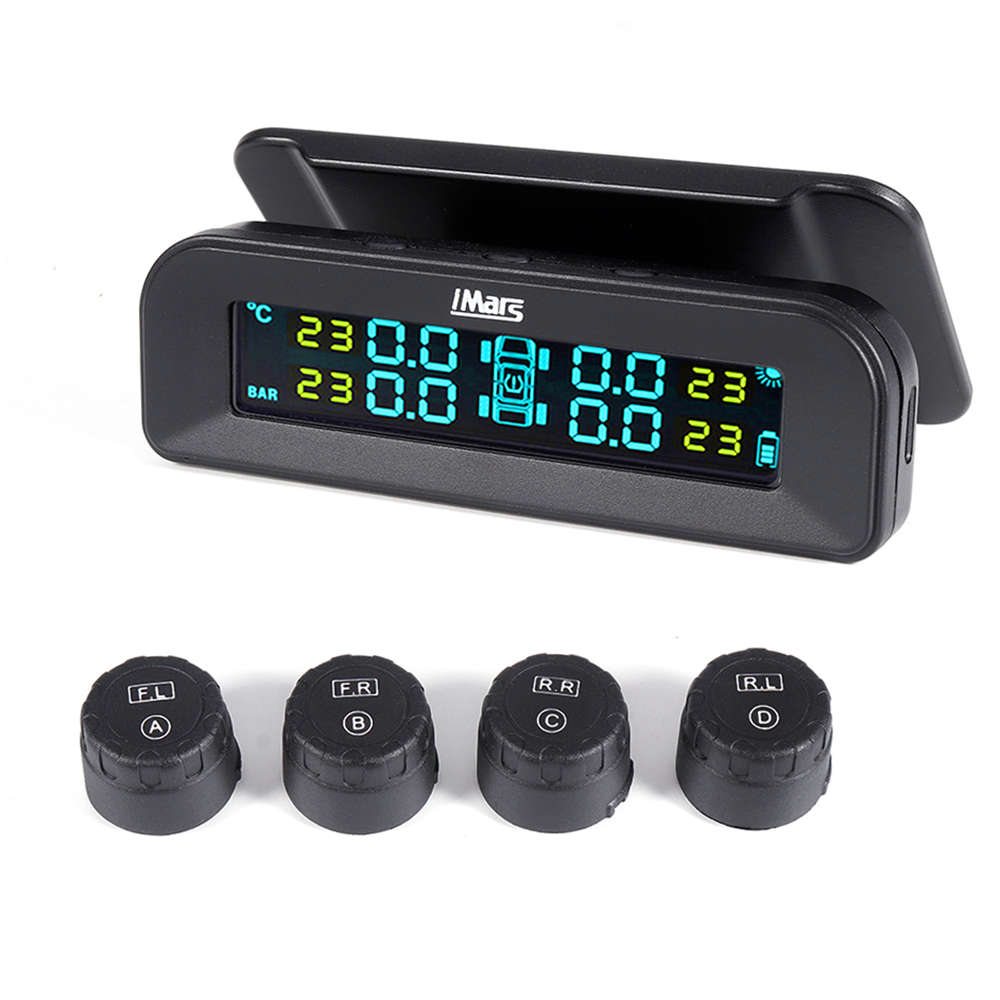 iMars T260 Solar Tire Pressure Monitor System Real-time Tester LCD Screen 4 External