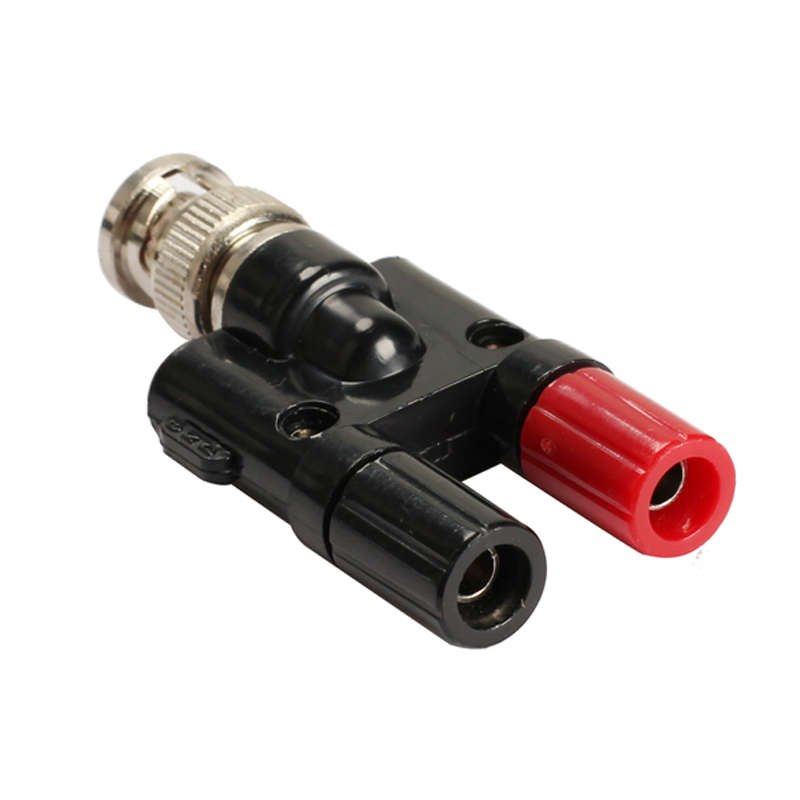 Bnc Male To Dual Binding Posts Banana Connector Plug Test Adapter