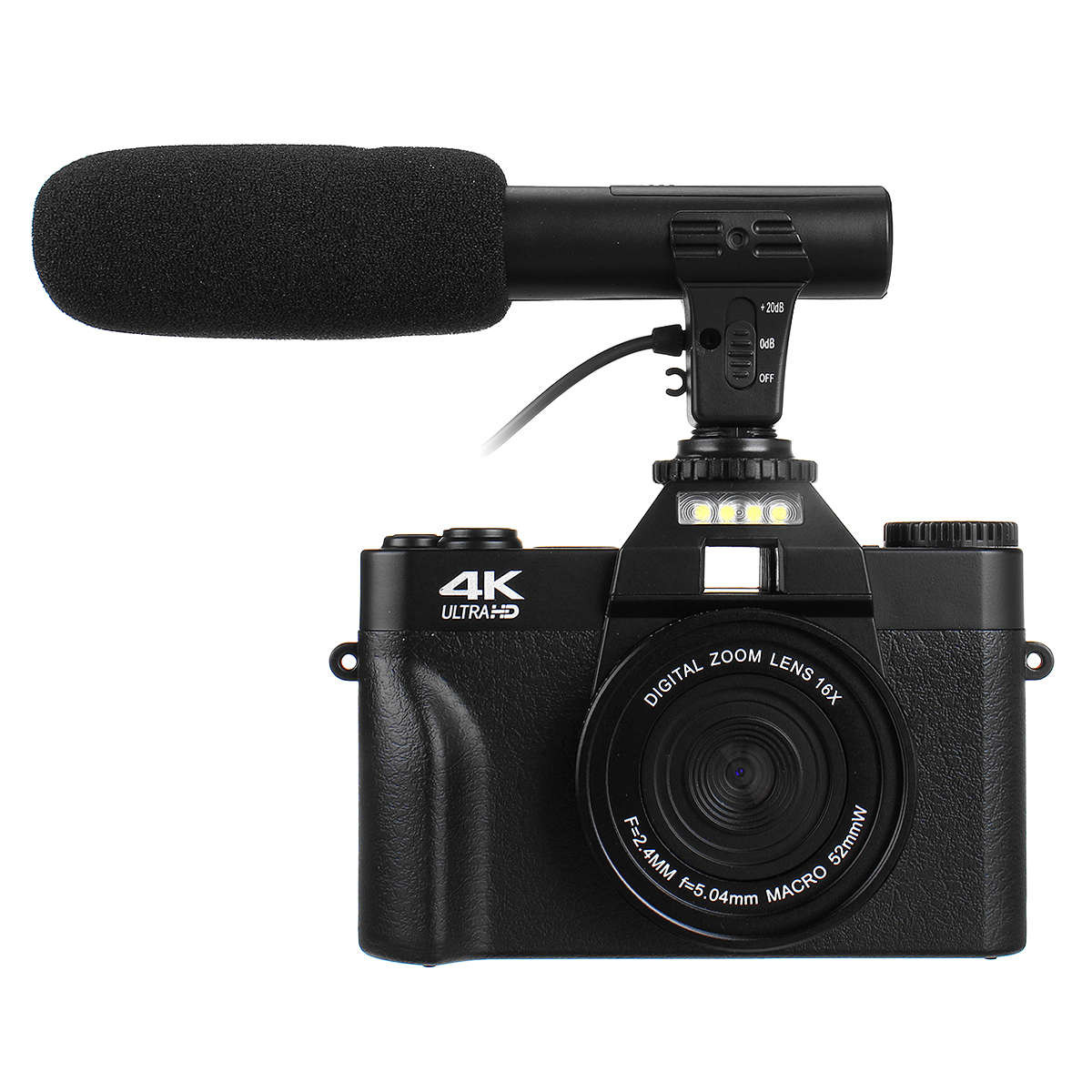 4K Ultra HD Camcorder Video Wifi Camera Vlogging Indoor Outdoor Night Vision