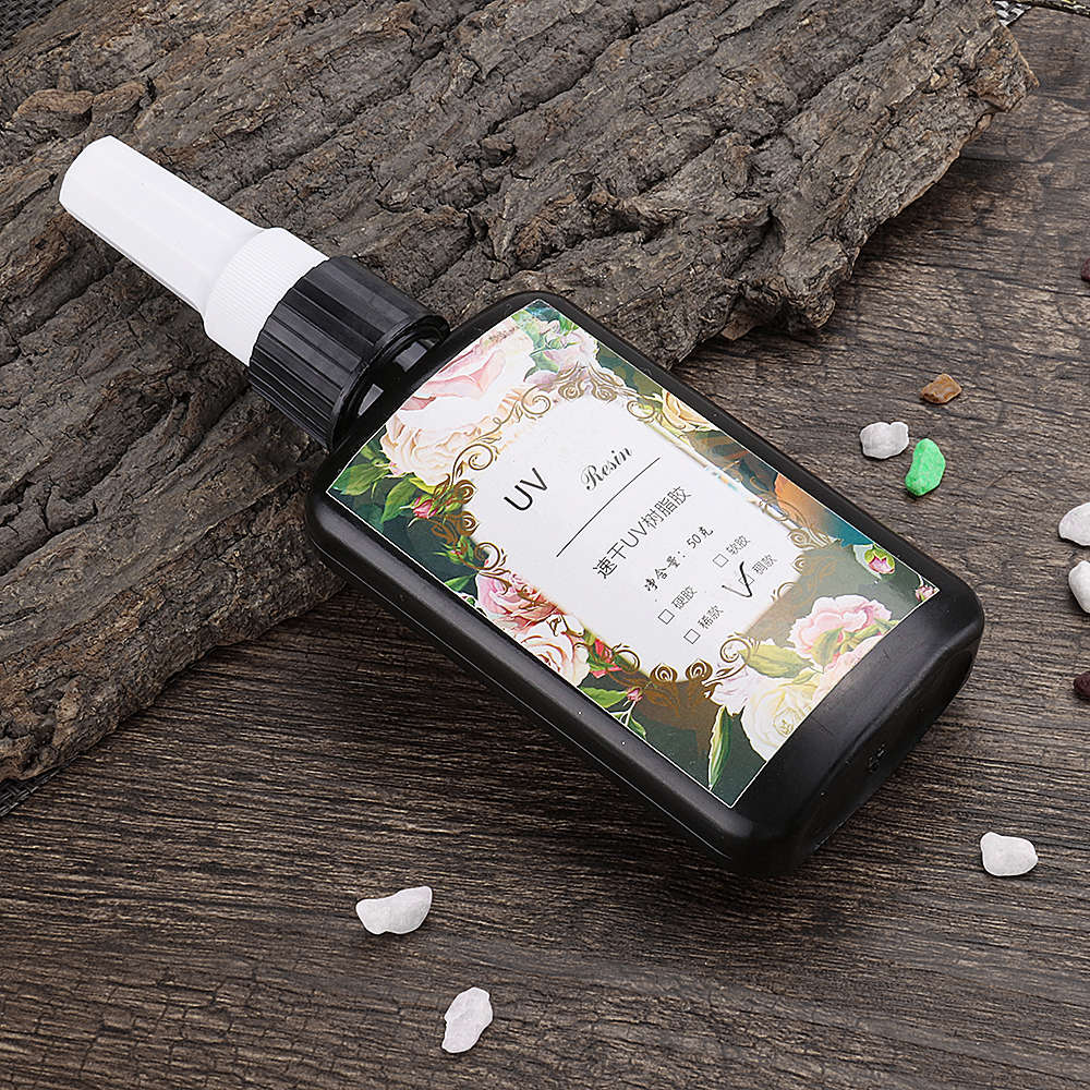 25g/50g Thick Hard Type UV Resin Glue Crystal Clear Ultraviolet Curing Activated DIY Jewelry Making