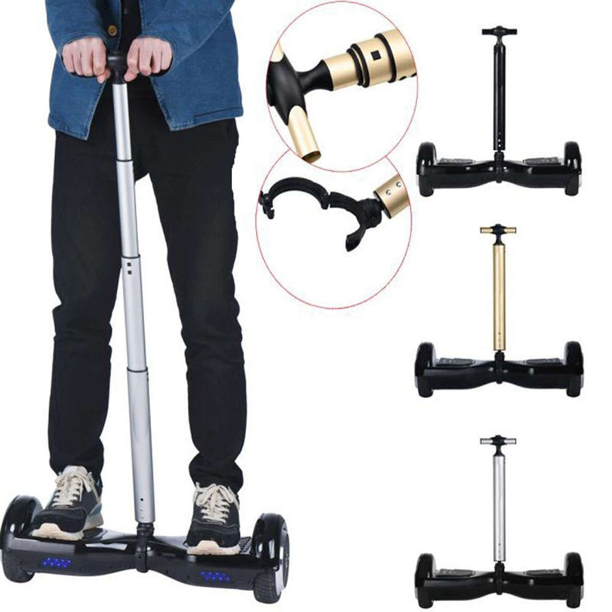 BIKIGHT 6.5Inch 2 Wheels Electric Self Balance Scooter Grip Expandable
