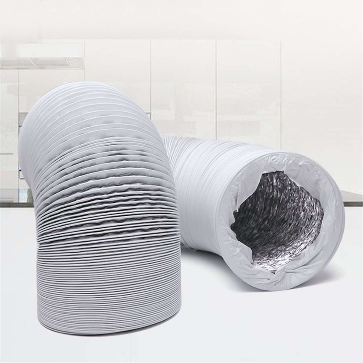 New 4M Length Aluminum Foil Duct Hose Pipes Fittings Exhaust Inline Fan Vent Hoses 80-250mm Di