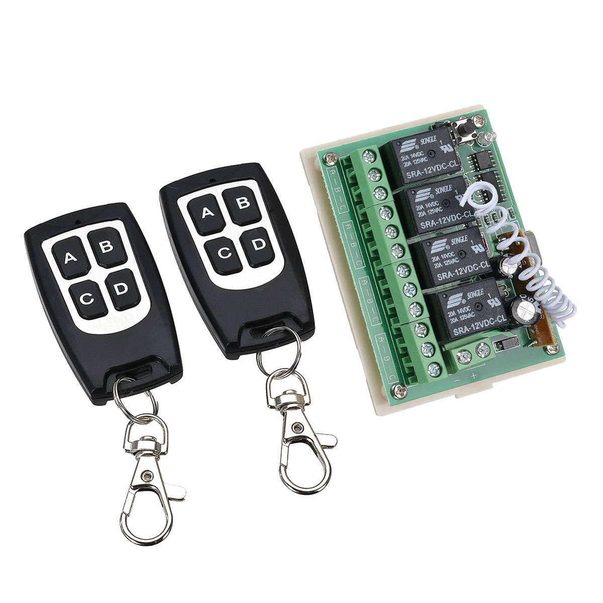 Geekcreit 12V 4CH Channel 433Mhz Wireless Remote Control Switch With 2 Transmitter