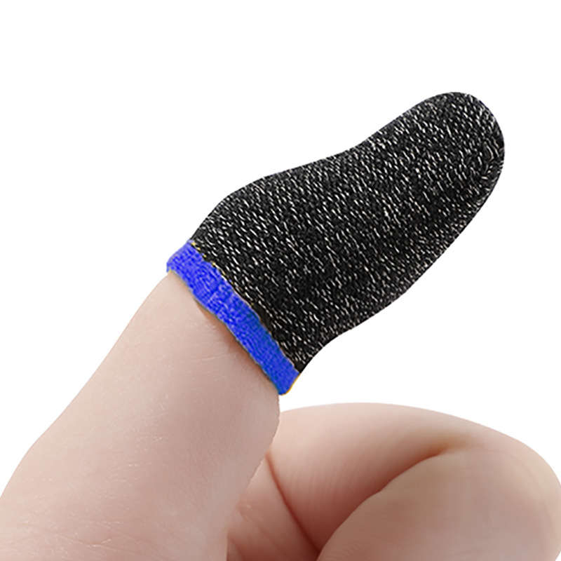 Bakeey Anti-sweat Anti-skid Finger Sleeves Touch Screen Gameing Sleeves (Number 1 Color Blue)
