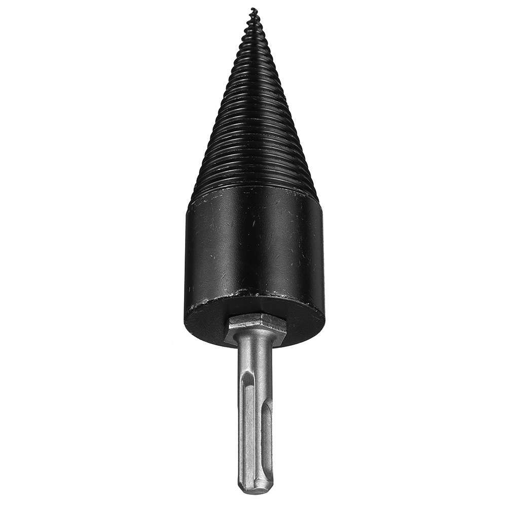 1Pc 42mm HSS Round/Square/Hexagonal Shank Firewood Drill Bit Splitter Wood Split Cone Drill Bit For