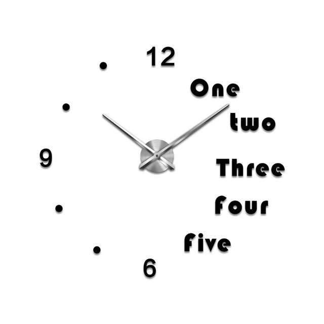 New Creative Diy Wall Stickers Wall Clock Home Mirror Clocks Living Room Decoration Wall Clock