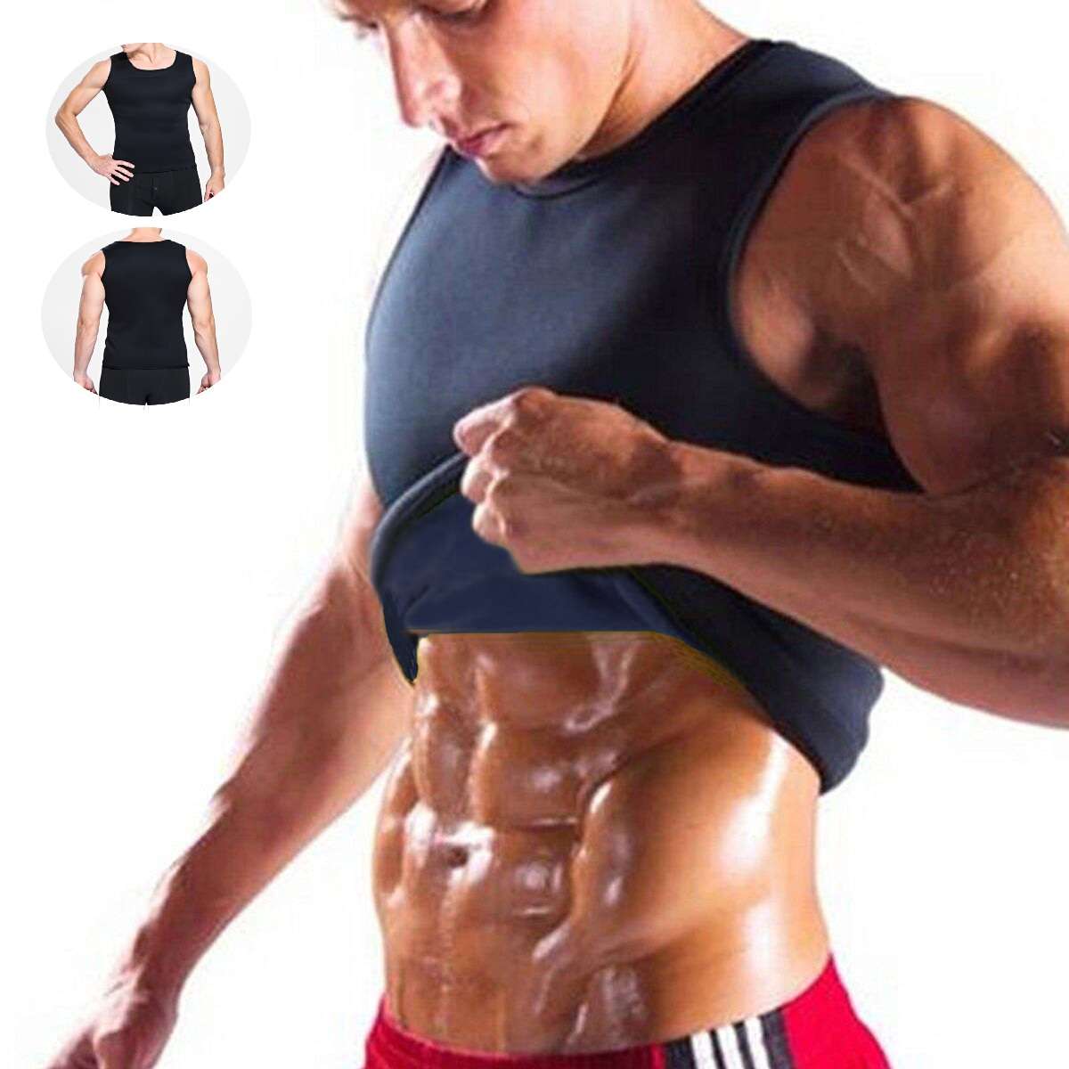 Sweat Sauna Body Shaper Men Vest Thermo Neoprene Trainer Sliming Waist