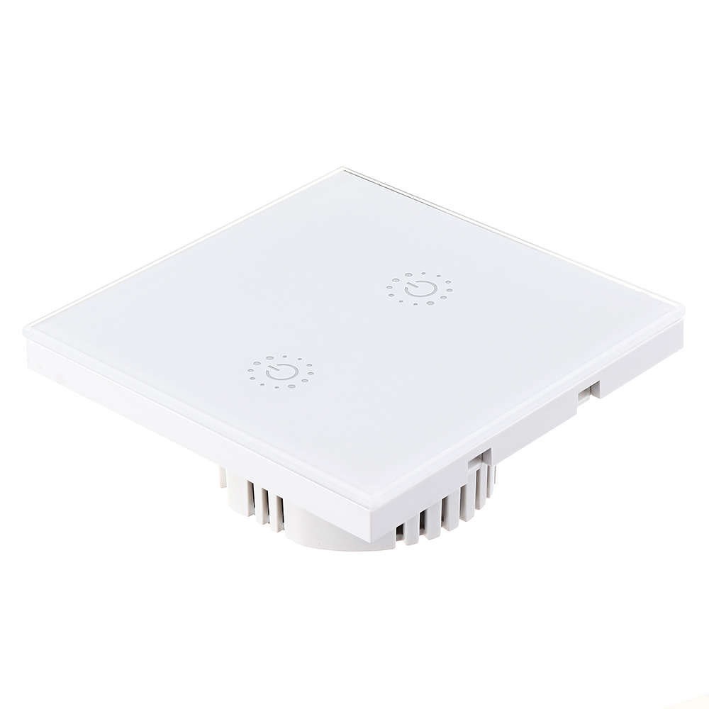 New Tuya Smart Life EU 2 Gang Smart WIFI Light Switch Interruptor Touch Wall Power Switch App
