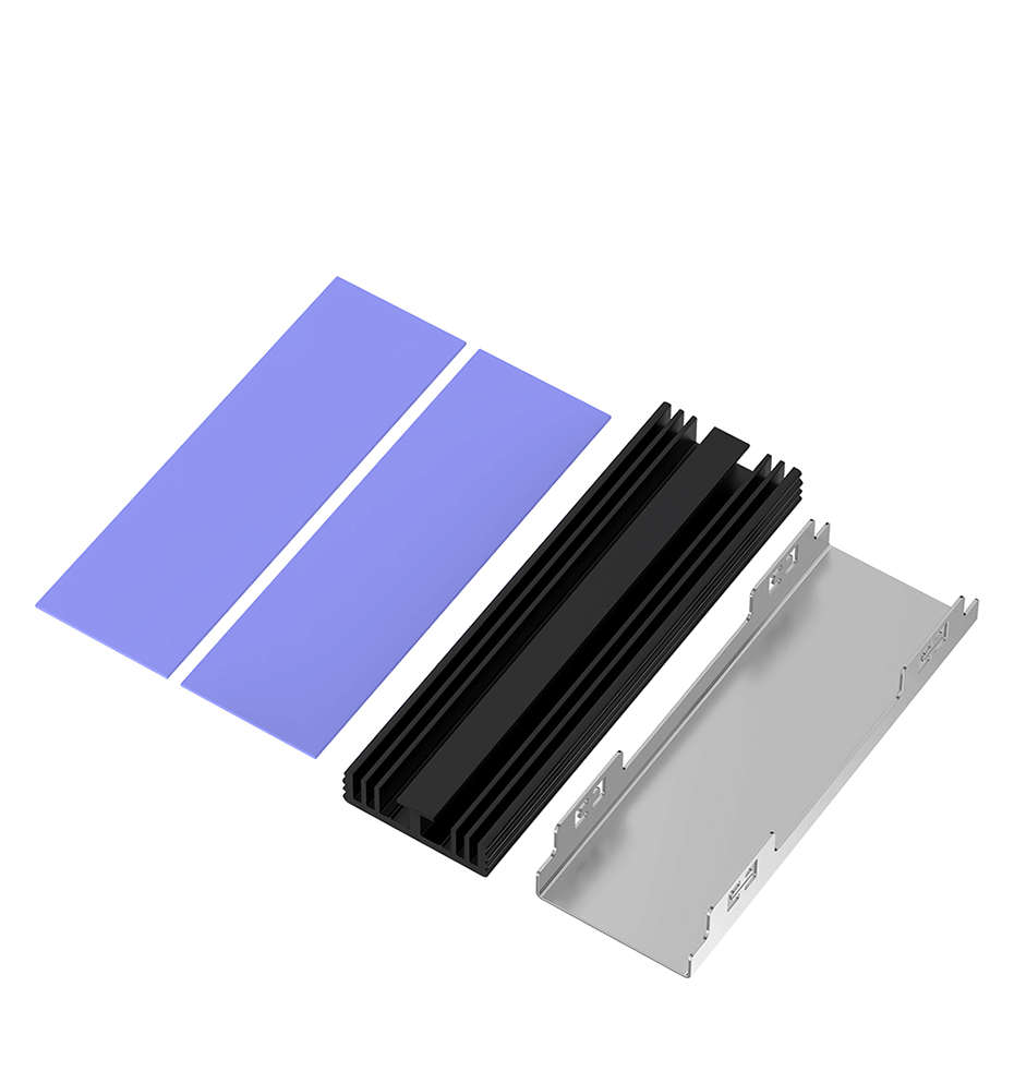 Rocketek M.2 Solid State Disk Heatsink Cooling Silicone Therma Pads Cooler for M.2 NVMe SATA NGFF 22