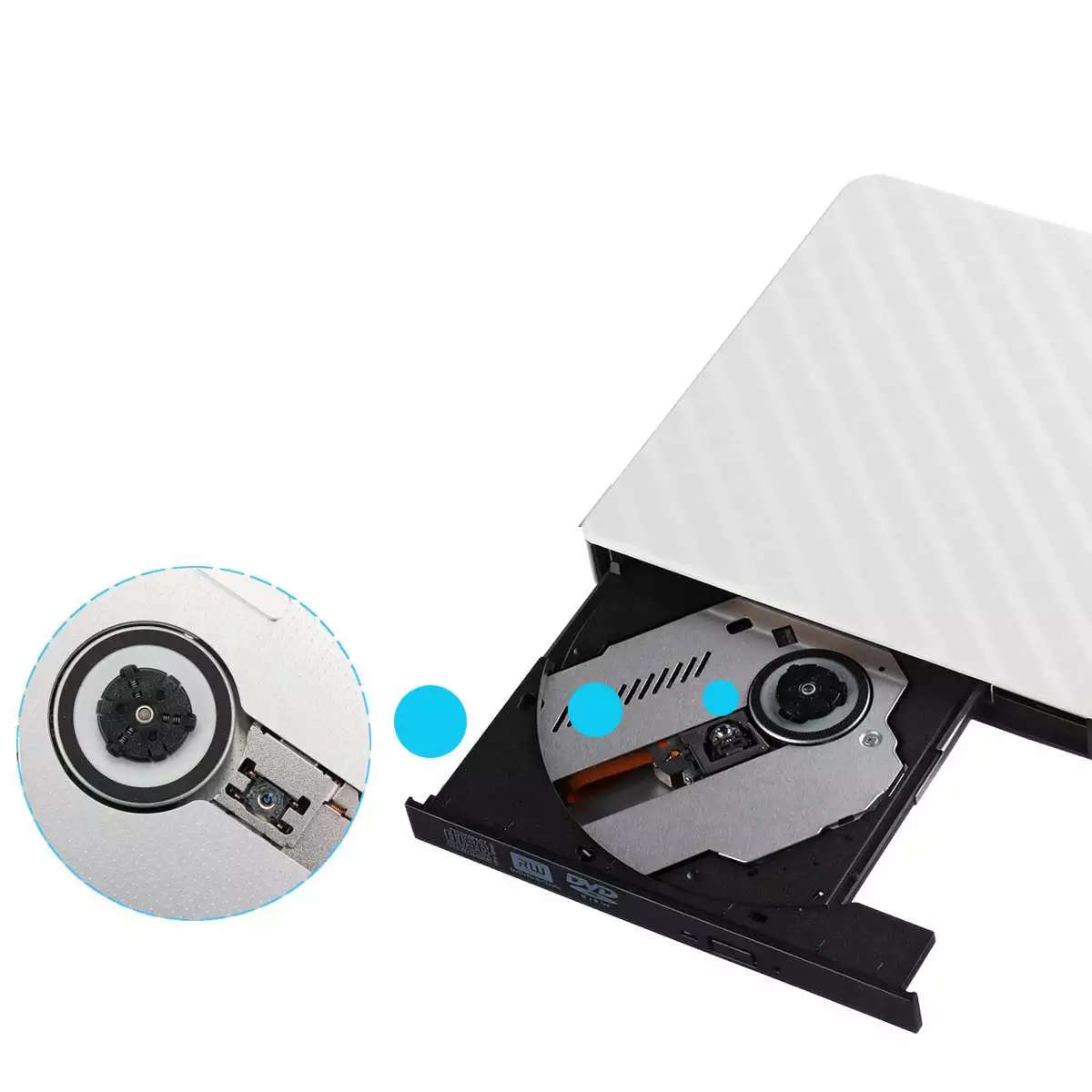 USB3.0 External Optical Drive CD DVD Burner DVD-RW Player Writer Rewri