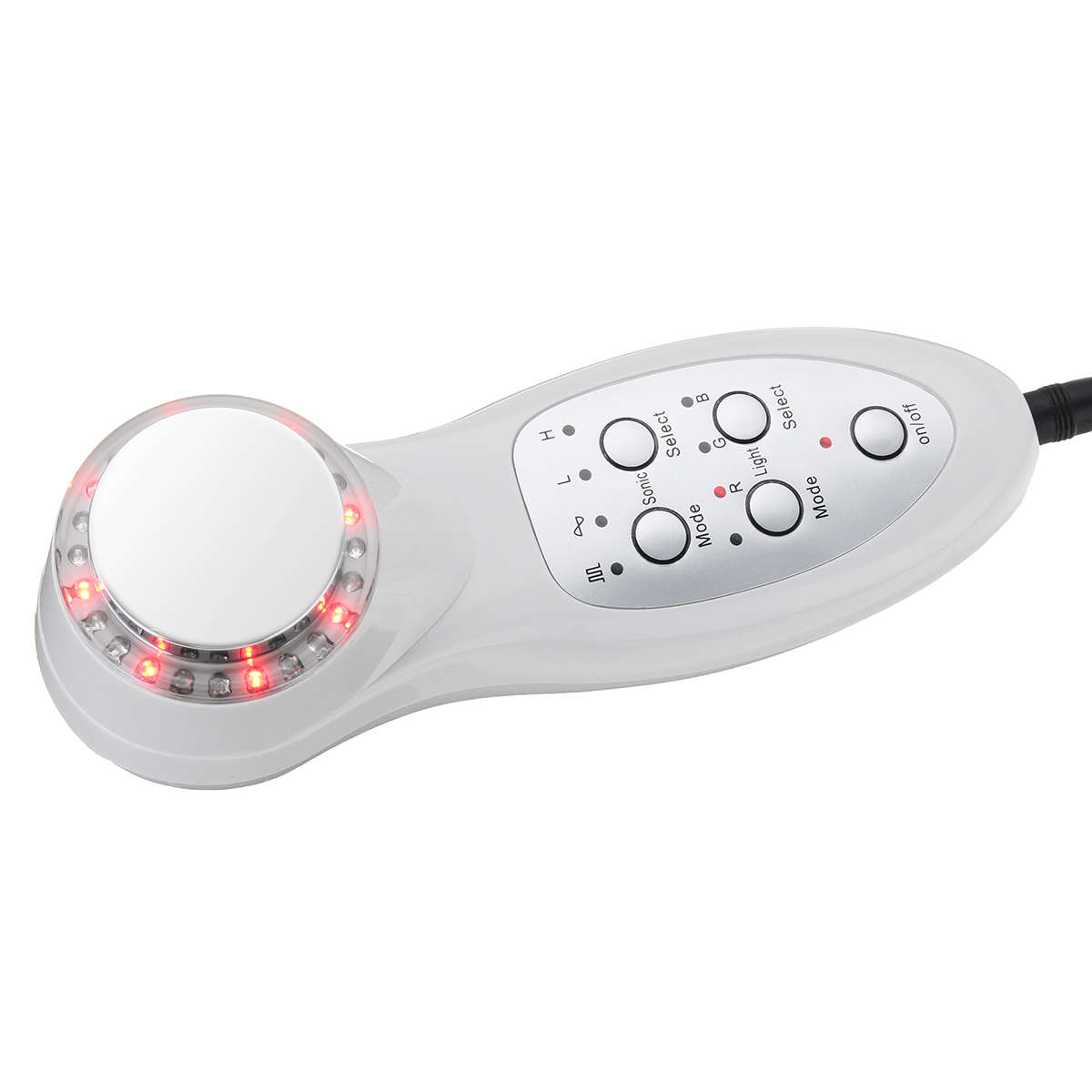 7 Mode RGB Color LED Light Photon Ultrasonic Facial Beauty Face Lift Massager Machine