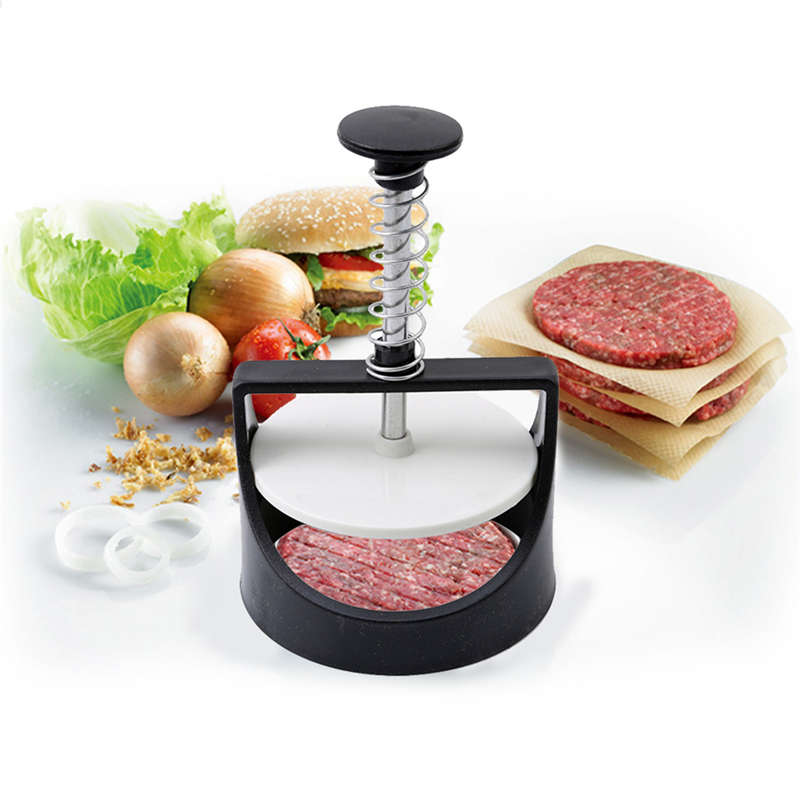 New Plastic Burger Press Slider Patty Mold Stainless Steel Meat Press Maker Cook